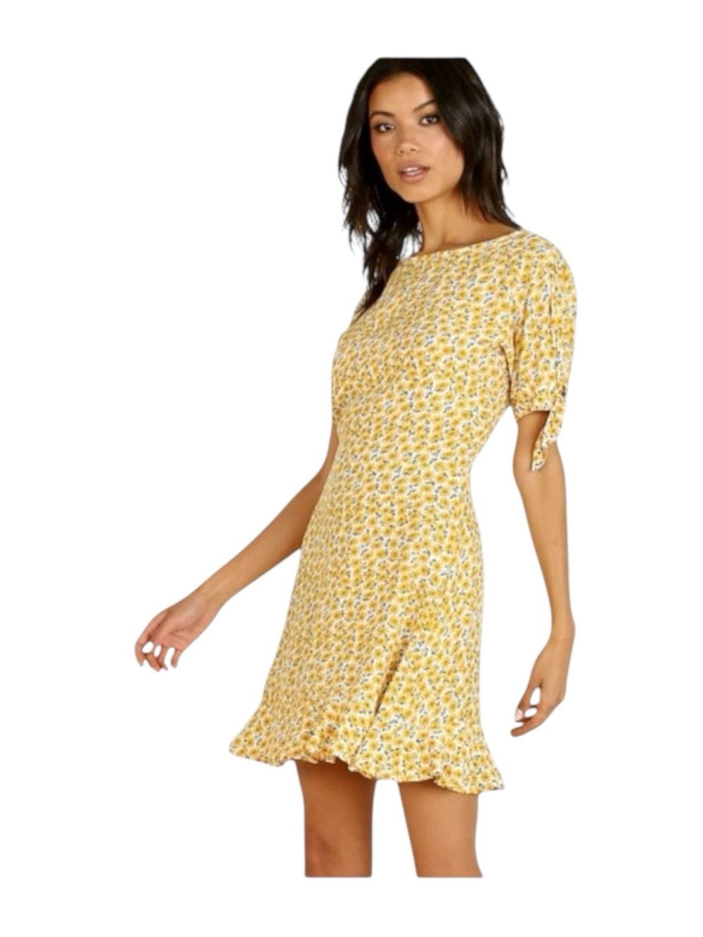 new Faithfull x Anthropologie ✿ Daphne Mini Dress ✿ Marguerite Yellow Floral ✿